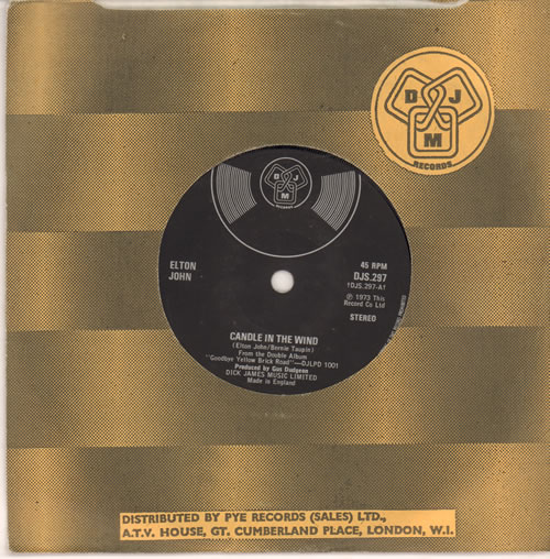 Elton John Candle In The Wind - Silver Logo 7" vinyl single (7 inch record / 45) UK JOH07CA638989