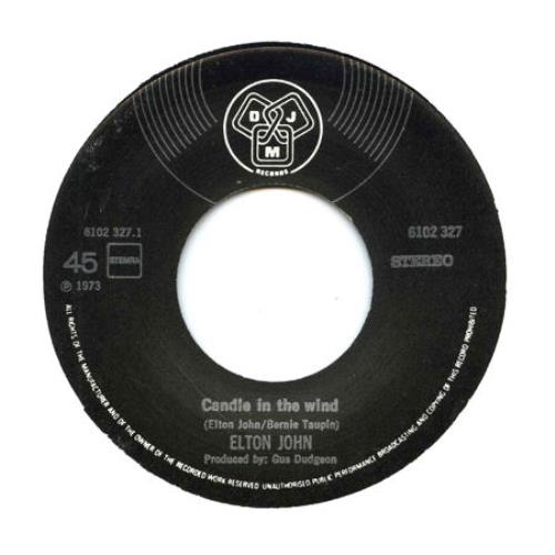 Elton John Candle In The Wind 7" vinyl single (7 inch record / 45) Dutch JOH07CA345045