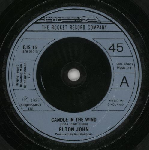 Elton John Candle In The Wind 7" vinyl single (7 inch record / 45) UK JOH07CA43540