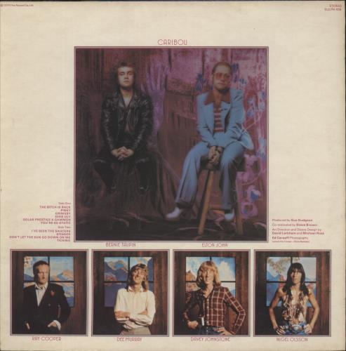 Elton John Caribou - Brown / Red Flecks Vinyl vinyl LP album (LP record) UK JOHLPCA879929
