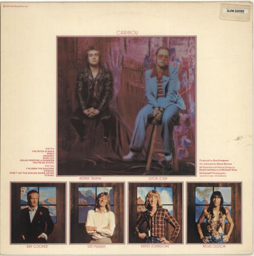Elton John Caribou vinyl LP album (LP record) UK JOHLPCA689210