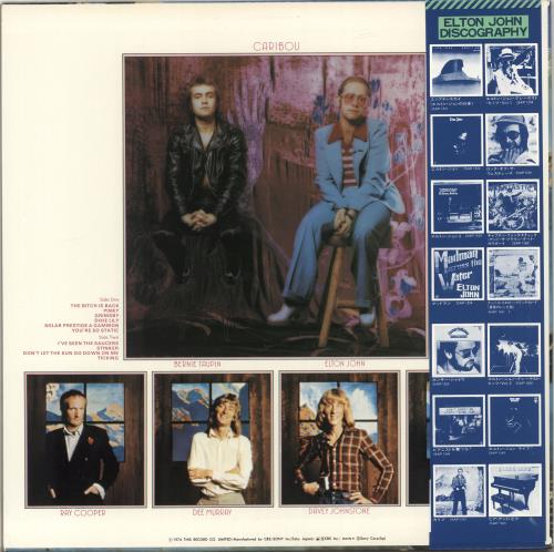 Elton John Caribou vinyl LP album (LP record) Japanese JOHLPCA701308