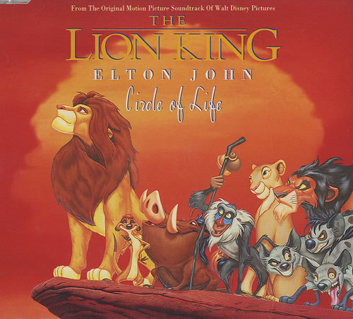 Elton John Circle Of Life CD single (CD5 / 5") UK JOHC5CI43445
