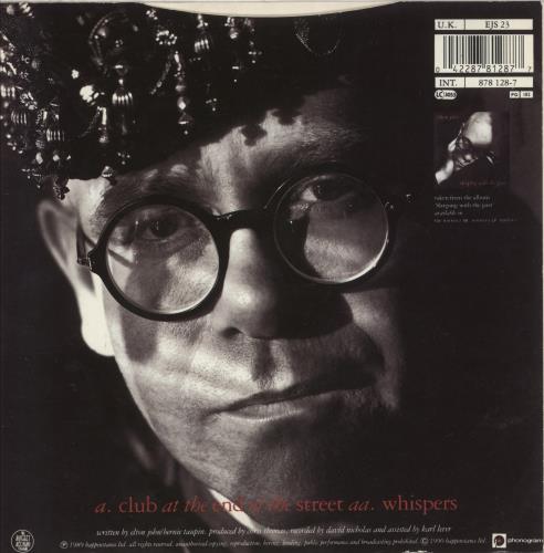 Elton John Club At The End Of The Street 7" vinyl single (7 inch record / 45) UK JOH07CL115285