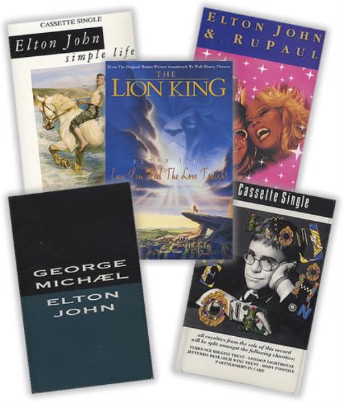 Elton John Collection Of 5 Cassette Singles cassette single UK JOHCSCO306189