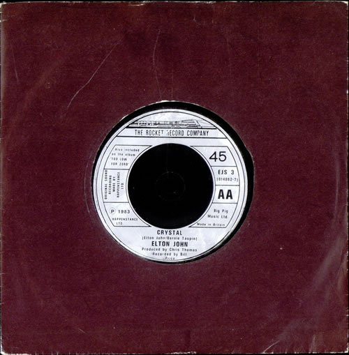 Elton John Crystal 7" vinyl single (7 inch record / 45) UK JOH07CR498252