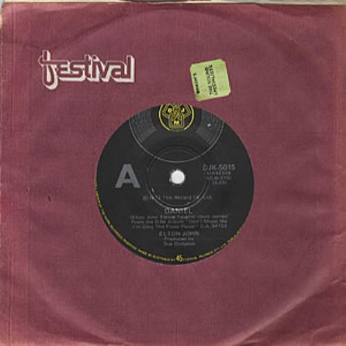 Elton John Daniel 7" vinyl single (7 inch record / 45) Australian JOH07DA324630