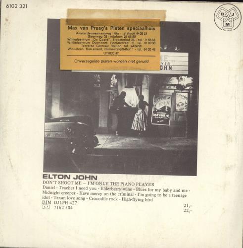 Elton John Daniel 7" vinyl single (7 inch record / 45) Dutch JOH07DA610117