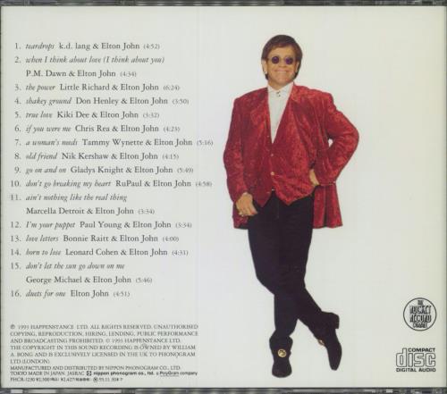 Elton John Duets CD album (CDLP) Japanese JOHCDDU790718