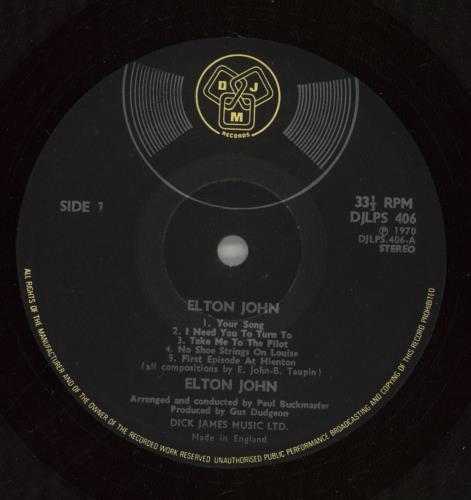 Elton John Elton John - 2nd - Red vinyl LP album (LP record) UK JOHLPEL788280