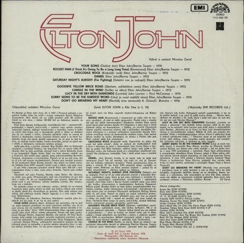 Elton John Elton John vinyl LP album (LP record) Czech JOHLPEL644769