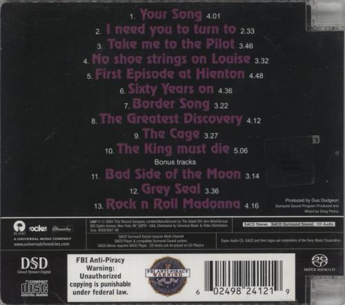 Elton John Elton John super audio CD SACD US JOHSAEL862228