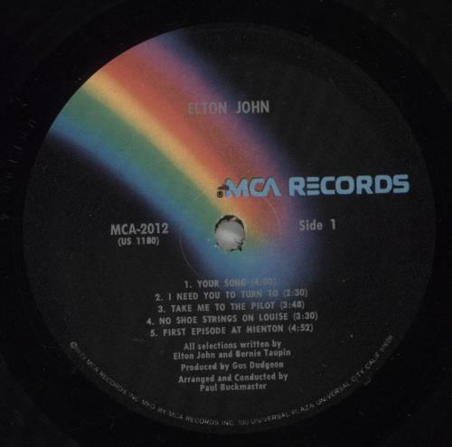 Elton John Elton John vinyl LP album (LP record) US JOHLPEL884931