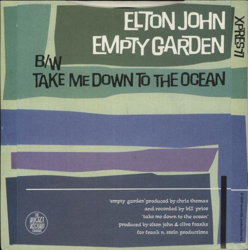 Elton John Empty Garden 7" vinyl single (7 inch record / 45) UK JOH07EM105489