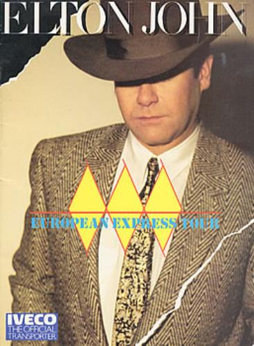 Elton John European Express Tour + 2 stubs tour programme UK JOHTREU210942
