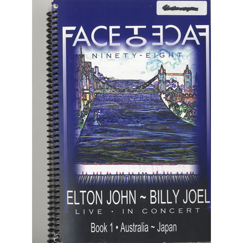 Elton John Face To Face 1998 Tour Itinerary - Book 1 book US JOHBKFA476029