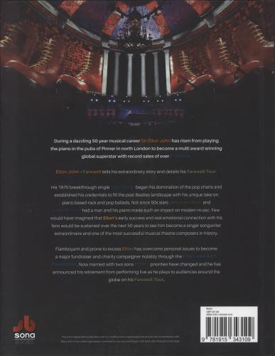 Elton John Farewell book UK JOHBKFA856939