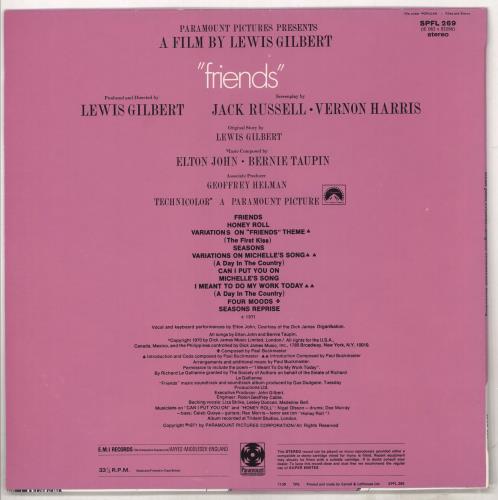 Elton John Friends - Original vinyl LP album (LP record) UK JOHLPFR733524