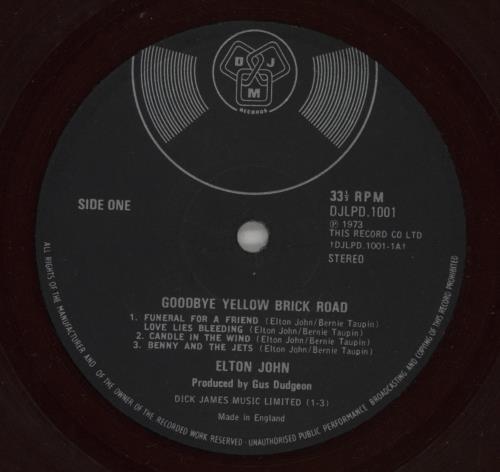 Elton John Goodbye Yellow Brick Road - 1st - Brown - VG 2-LP vinyl record set (Double LP Album) UK JOH2LGO661944