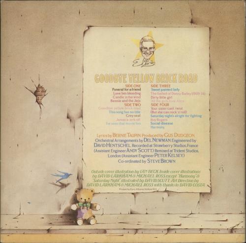 Elton John Goodbye Yellow Brick Road - 1st - Brown - VG 2-LP vinyl record set (Double LP Album) UK JOH2LGO661944