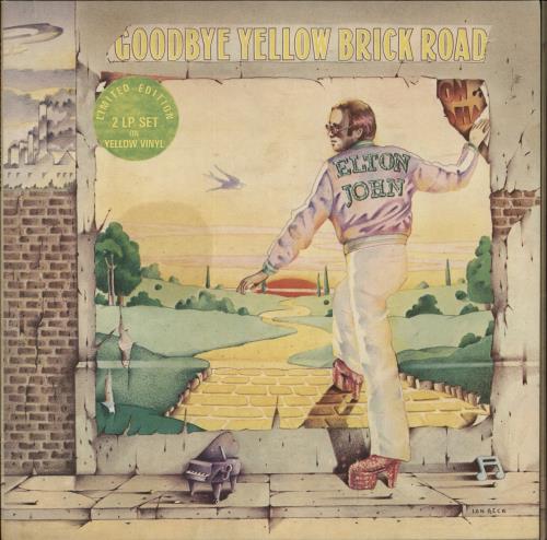 Elton John Goodbye Yellow Brick Road - 1st - Yellow + Sticker - VG 2-LP vinyl record set (Double LP Album) UK JOH2LGO875569