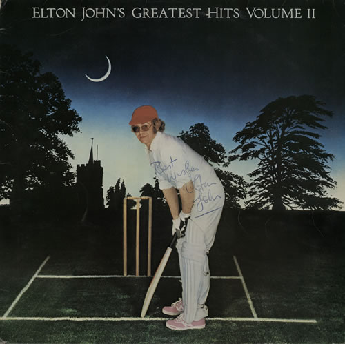 Elton John Greatest Hits Volume II - Autographed vinyl LP album (LP record) UK JOHLPGR567289