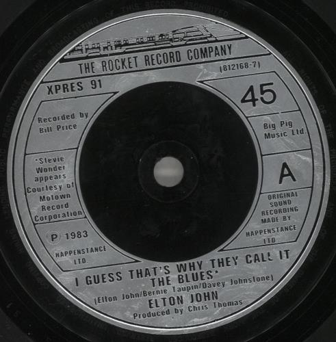Elton John I Guess That's Why They Call It The Blues 7" vinyl single (7 inch record / 45) UK JOH07IG498343