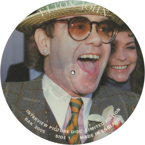 Elton John Interview picture disc LP (vinyl picture disc album) UK JOHPDIN496949