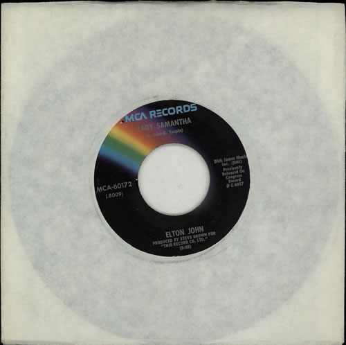Elton John Lady Samantha 7" vinyl single (7 inch record / 45) US JOH07LA575682