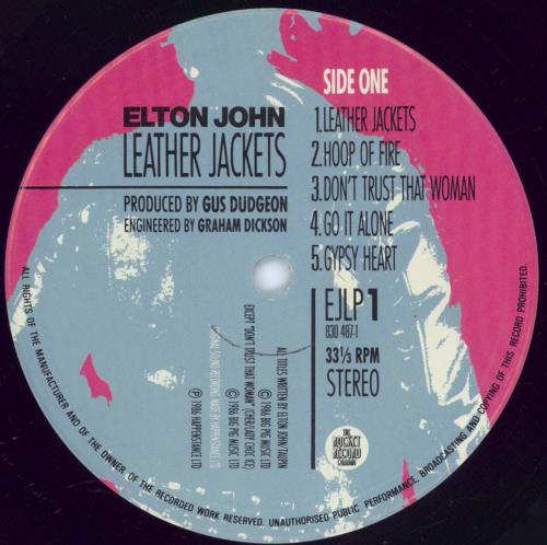 Elton John Leather Jackets vinyl LP album (LP record) UK JOHLPLE245325