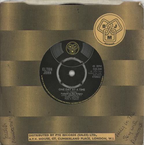 Elton John Lucy In The Sky With Diamonds - four prong - Translucent Vinyl 7" vinyl single (7 inch record / 45) UK JOH07LU874224