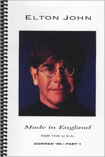 Elton John Made In England book US JOHBKMA356973
