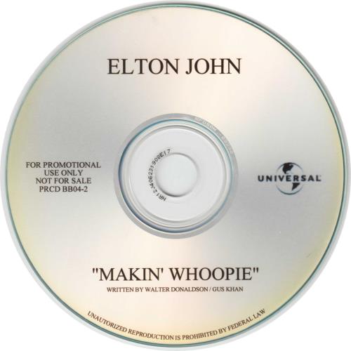 Elton John Makin' Whoopie CD-R acetate US JOHCRMA756043