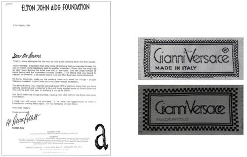 Elton John Matching Versace Shirt & Trousers clothing UK JOHMCMA453664