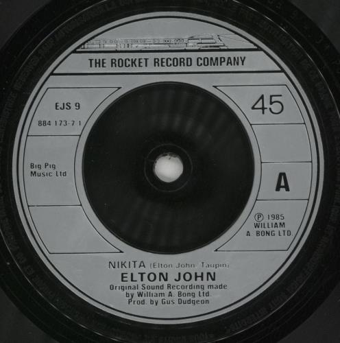 Elton John Nikita 7" vinyl single (7 inch record / 45) UK JOH07NI496914