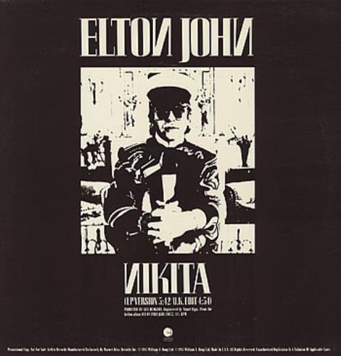 Elton John Nikita 12" vinyl single (12 inch record / Maxi-single) US JOH12NI74501