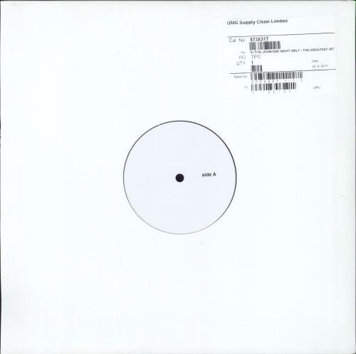 Elton John One Night Only - The Greatest Hits - 180gm - Test Pressing 2-LP vinyl record set (Double LP Album) UK JOH2LON820277