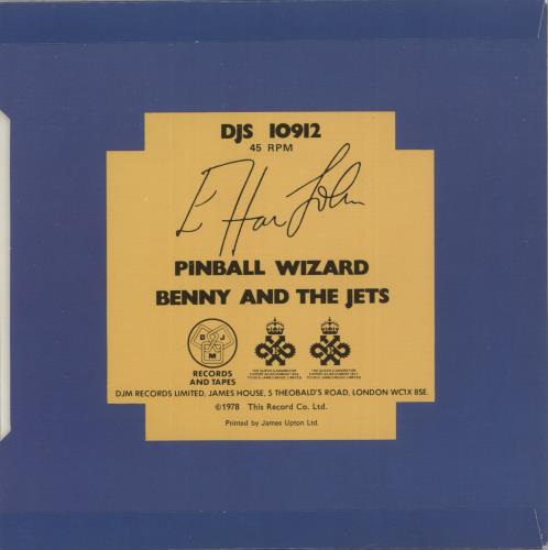 Elton John Pinball Wizard 7" vinyl single (7 inch record / 45) UK JOH07PI603955