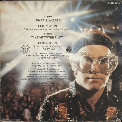 Elton John Pinball Wizard 7" vinyl single (7 inch record / 45) Dutch JOH07PI705852