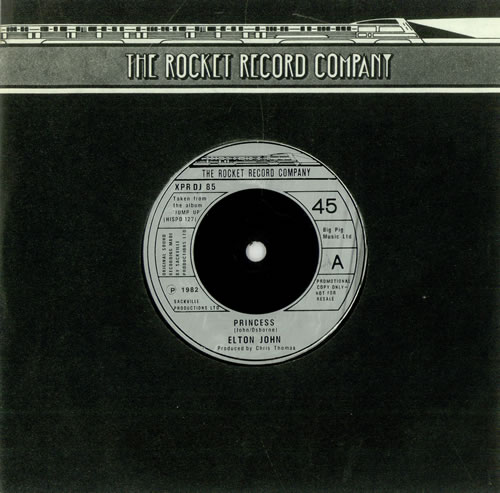 Elton John Princess 7" vinyl single (7 inch record / 45) UK JOH07PR498492