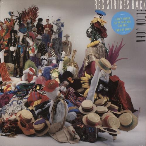 Elton John Reg Strikes Back - EX - Hype Stickered vinyl LP album (LP record) UK JOHLPRE763554