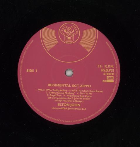 Elton John Regimental Sgt. Zippo - Stereo vinyl LP album (LP record) UK JOHLPRE868312