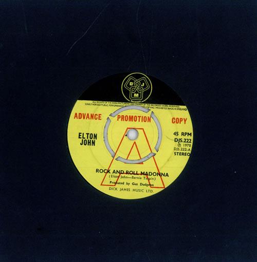 Elton John Rock And Roll Madonna 7" vinyl single (7 inch record / 45) UK JOH07RO498350
