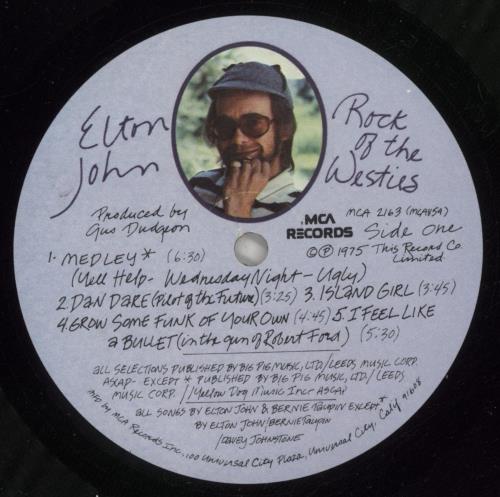 Elton John Rock Of The Westies vinyl LP album (LP record) US JOHLPRO576918