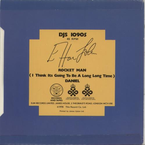 Elton John Rocket Man / Daniel 7" vinyl single (7 inch record / 45) UK JOH07RO344634