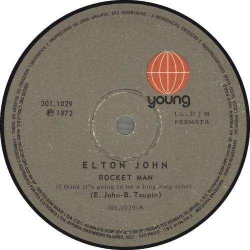 Elton John Rocket Man 7" vinyl single (7 inch record / 45) Brazilian JOH07RO56005