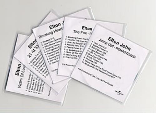 Elton John Set Of Remastered Reissues CD-R acetate UK JOHCRSE247882