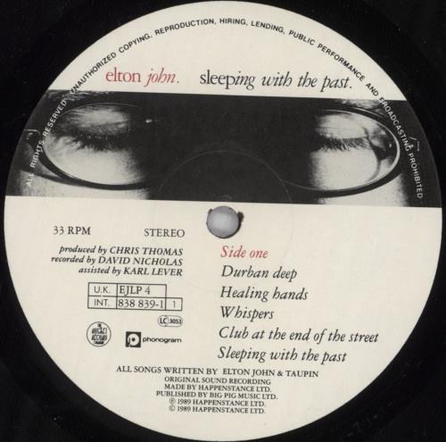 Elton John Sleeping With The Past - Open Shrink vinyl LP album (LP record) UK JOHLPSL822472