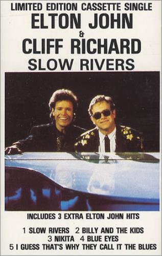 Elton John Slow Rivers cassette single UK JOHCSSL203378