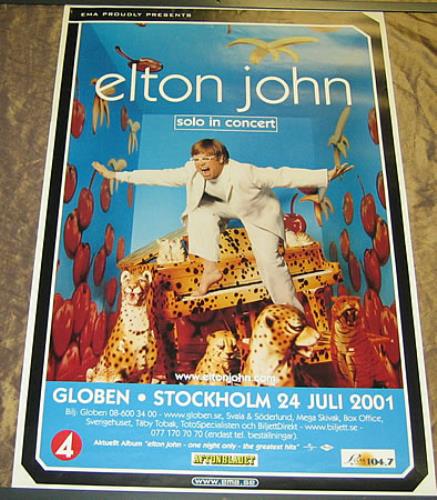 Elton John Solo In Concert poster Swedish JOHPOSO360443
